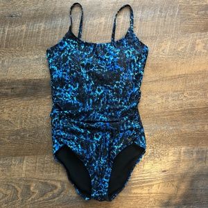 NWT Speedo Front Shirred Tank Swimsuit Size 6